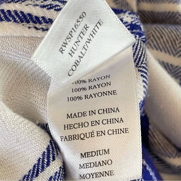 Rails plaid cobalt white button up long sleeve shirt top medium - Picture 8 of 10